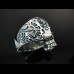 925 Silver Skull Ring for Motor Biker - SR08